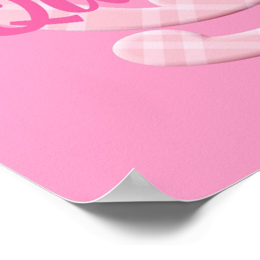 女の子の名前カスタムのプレイドレターQ ポスター (角)