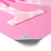 女の子の名前カスタムの格子文字M ポスター (角)