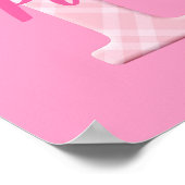 女の子の名前カスタムの格子文字P ポスター (角)