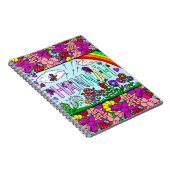 女の子の名前ハンナ手描き花お洒落咲き ノートブック (右側)