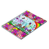 女の子の名前ハンナ手描き花お洒落咲き ノートブック (左側)