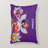 女の子の名前パーソナライズされた妖精 アクセントクッション (正面(垂直))