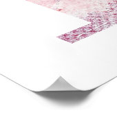 女の子の名前レターLボホピンクウォーターカラーポスター ポスター (角)