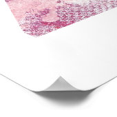 女の子の名前レターZボーホピンク水色ポスター ポスター (角)