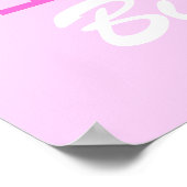 女の子の名前 カスタムレター ピンク ポスター (角)