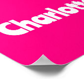 女の子の名前 ソリッドピンク まつげ ポスター (角)