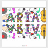 女の子の名前Aria シール (シート)