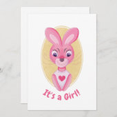 女の子の告知カードだ 案内状 (正面/裏面)