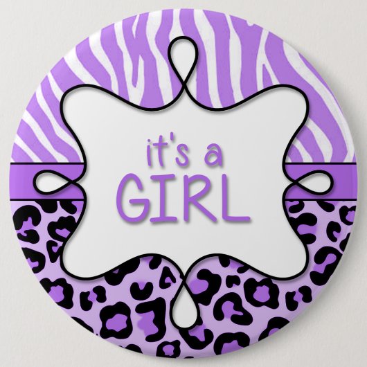 女の子の告知ピンだ 缶バッジ (正面)