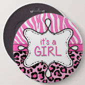 女の子の告知ピン2 缶バッジ (正面&裏面)