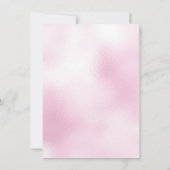 女の子の園参照ピンクの金ゴールドコットンキャンディーベビーシャワー 招待状 (裏面)