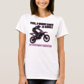 女の子の土のバイクのモトクロスのTシャツのような乗車 Tシャツ (正面)