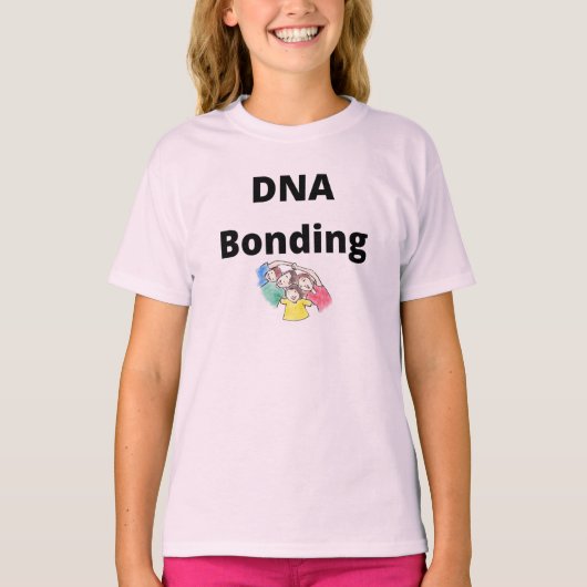 女の子の基本TシャツをDNAに結合 Tシャツ (正面)