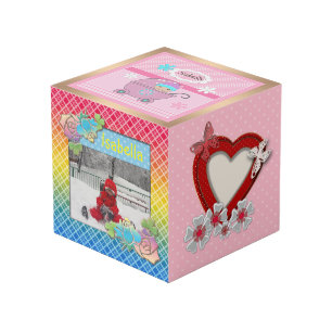 女の子の場合、あなたの写真 フォトキューブ