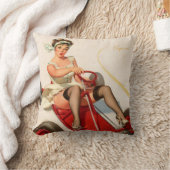 女の子の壁の芸術の上のクラシックな50年代のヴィンテージPin クッション (ブランケット)