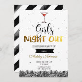 女の子の夜のバチェロレッテ招待 招待状 (正面/裏面)