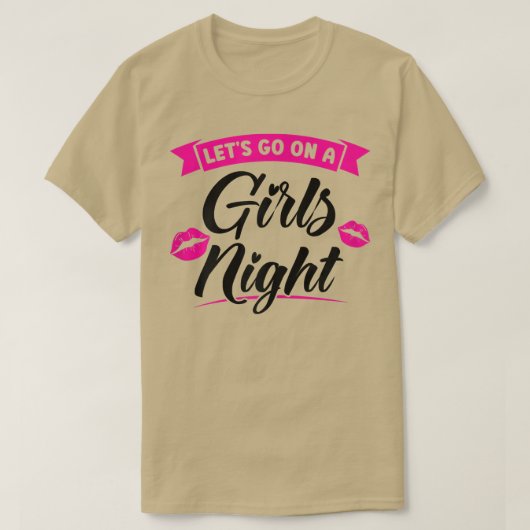 女の子の夜のパーティー女の子に行こう Tシャツ (デザイン正面)