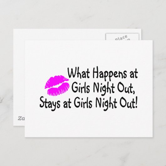 女の子の夜の外出で何が起こるかNigの女の子 ポストカード (正面/裏面)