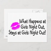 女の子の夜の外出で何が起こるかNigの女の子 ポストカード (正面/裏面)