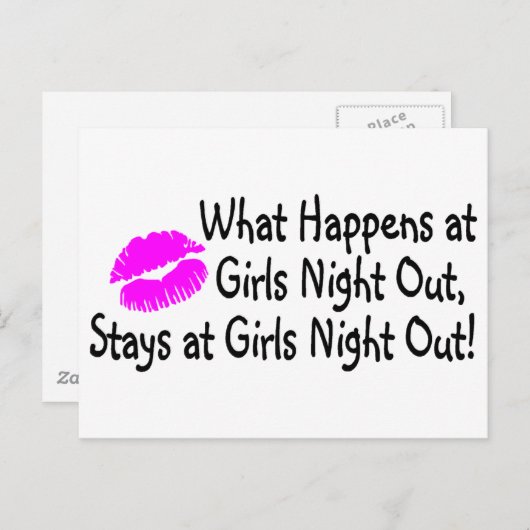 女の子の夜の外出で何が起こるかNigの女の子 ポストカード (正面/裏面)