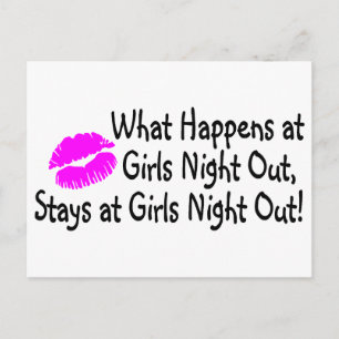 女の子の夜の外出で何が起こるかNigの女の子 ポストカード