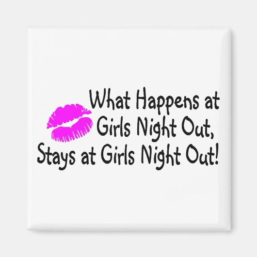 女の子の夜の外出で何が起こるかNigの女の子 マグネット (正面)
