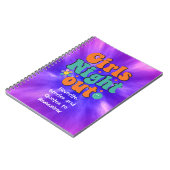 女の子の夜の物語と引用文 ノートブック (左側)