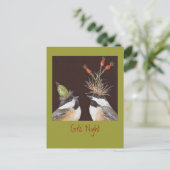 女の子の夜招待の郵便はがき インビテーションポストカード (スタンド正面)