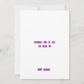 女の子の夜遊びの招待 招待状 (裏面)