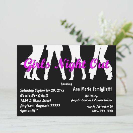 『女の子の夜』 招待状 (スタンド正面)