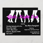 『女の子の夜』 招待状 (正面/裏面)