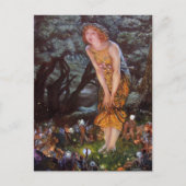 女の子の夢の真夏の夜に妖精 ポストカード (正面)