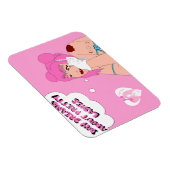 女の子の夢を見かわいらしる マグネット (右側)