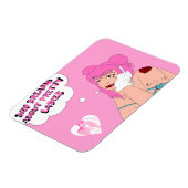 女の子の夢を見かわいらしる マグネット (左側)