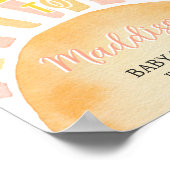 女の子の太陽の光の小さな赤ちゃんシャワーへようこそ ポスター (角)