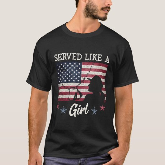 女の子の女の子の日の贈り物のように退役軍人される Tシャツ (正面)
