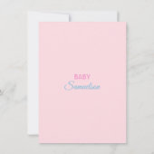 女の子の女の子ポップ・アートのの赤ちゃんシャワーをジェンダーに準備 招待状 (裏面)