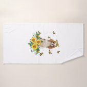 女の子の女性ママカバリヤキングチャールズスパニエル犬ドッグ バスタオル (バスタオル)