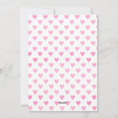 女の子の妊娠の発表バレンタインデーのカード シーズンカード (裏面)