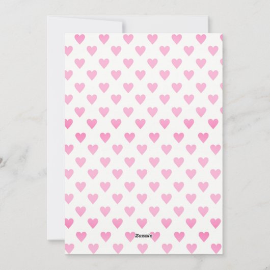 女の子の妊娠の発表バレンタインデーのカード シーズンカード (裏面)