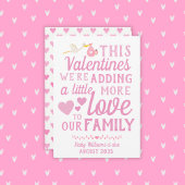 女の子の妊娠の発表バレンタインデーのカード シーズンカード