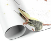 女の子の妖精と黄色の翼のラッピング紙 ラッピングペーパー (ロールコーナー)