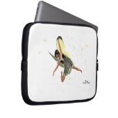 女の子の妖精と黄色の翼の女の子のラップトップのケース ラップトップスリーブ (正面右)