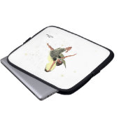 女の子の妖精と黄色の翼の女の子のラップトップのケース ラップトップスリーブ (正面下部)