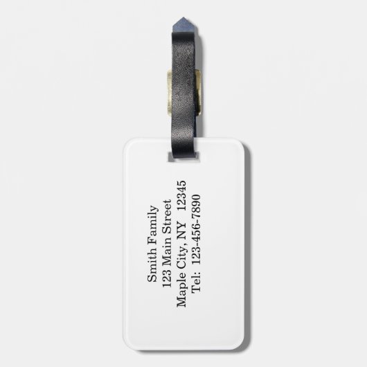 女の子の妖精と黄色の翼の荷物タグ ラゲッジタグ (裏面縦)