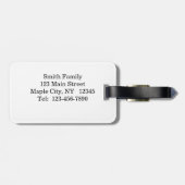 女の子の妖精と黄色の翼の荷物タグ ラゲッジタグ (裏面横)