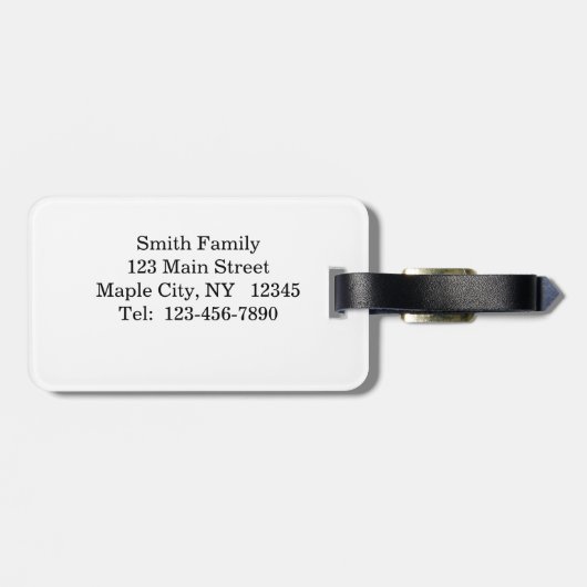 女の子の妖精と黄色の翼の荷物タグ ラゲッジタグ (裏面横)