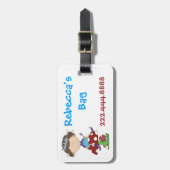 女の子の妖精の荷物のラベル ラゲッジタグ (正面縦)