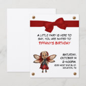 女の子の妖精パーティー招待状 招待状 (正面/裏面)