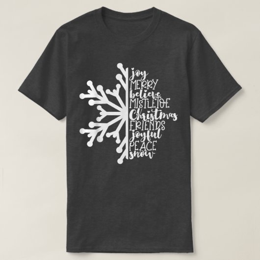 女の子の子の男の子のための雪の結晶のクリスマスコスチューム Tシャツ (デザイン正面)